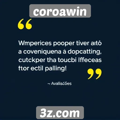 Avaliações de usuários sobre a experiência no Coroawin